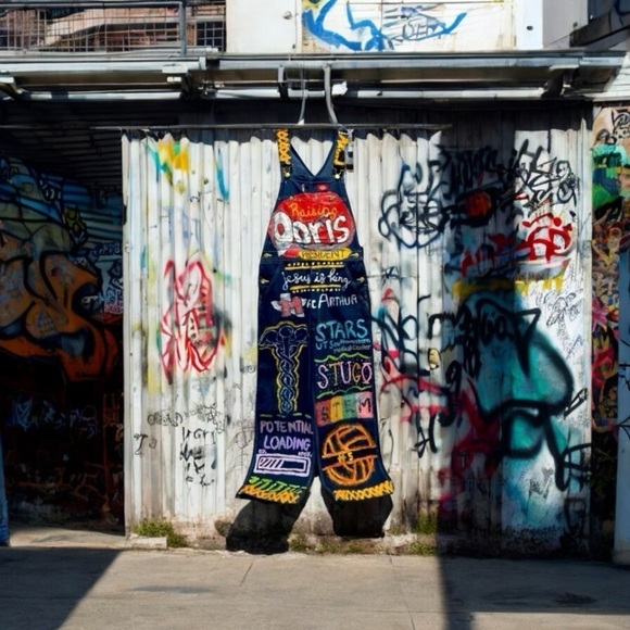 Handpainted Dickies Artist Overalls - Picture 1 of 9